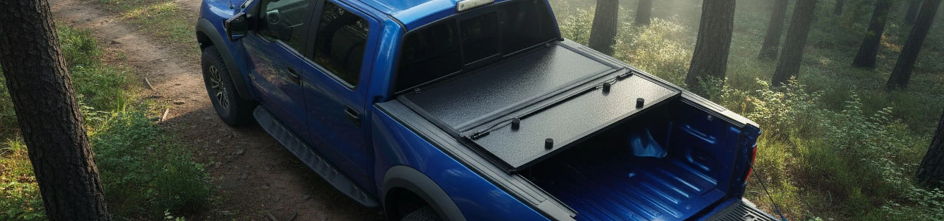 ฝาครอบ Tonneau แบบพับสามทบชนิดแข็งโปรไฟล์ต่ำ