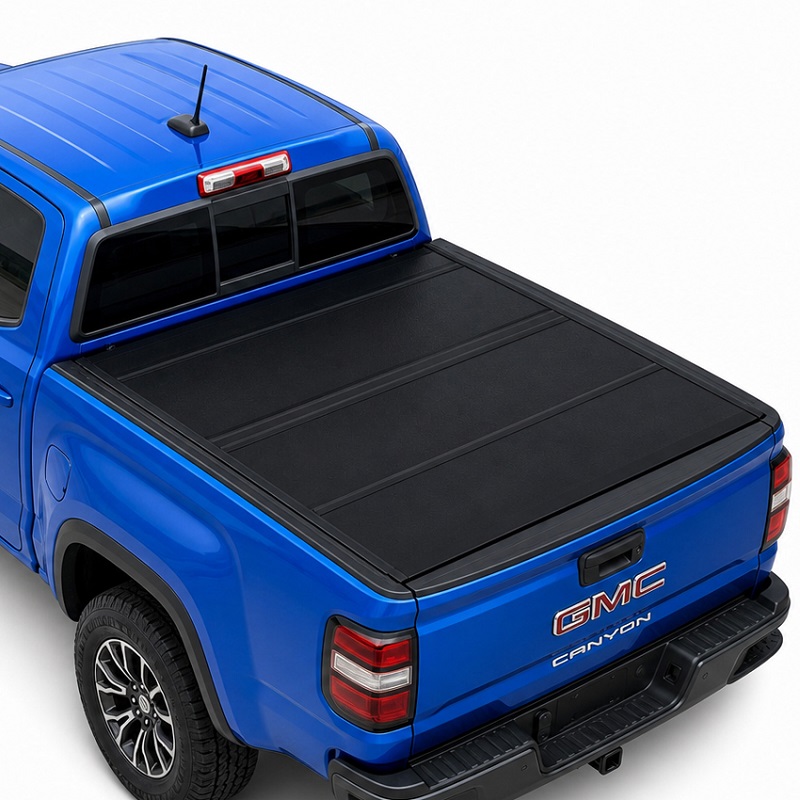 ฝาครอบ Tonneau สี่พับแบบแข็งโปรไฟล์ต่ำสำหรับ GMC Canyon